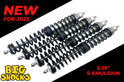 2.50" S-Emulsion - 8" Travel (4) Shock & Spring Packages