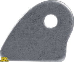 BSALL60076 Chassis Tab, Flat, 3/8" Mounting Hole, 1/8" Thick, 4pk
