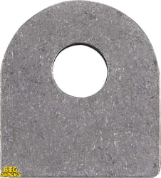 Chassis Tab, Flat, 3/8" Mounting Hole, 0.100" Thick, 4pk
