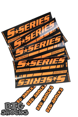 Big Shocks S-Series Orange Decals