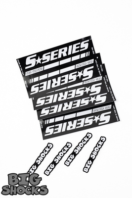 Big Shocks S-Series White Decals