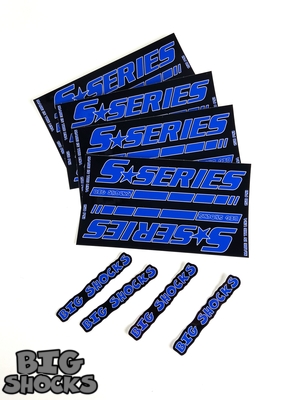 Big Shocks S-Series Blue Decals