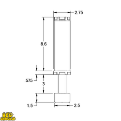 Big Shocks 2.50" x 3" Travel Bump Stop