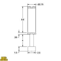 Big Shocks 2.50" x 4" Travel Bump Stop