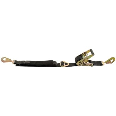 Twist Hook With Axle Strap Ratcheting Tie Down Straps